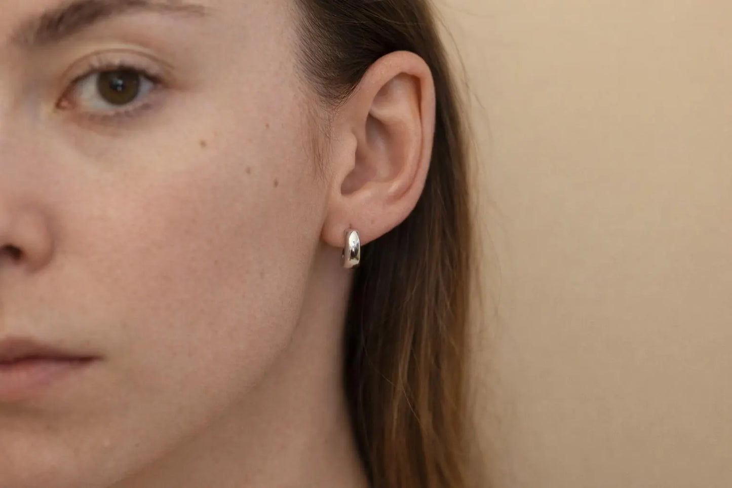 12mm · Chunky 18k Gold Hoops Earrings 925 Silver · Minimalist Thick Creoles
