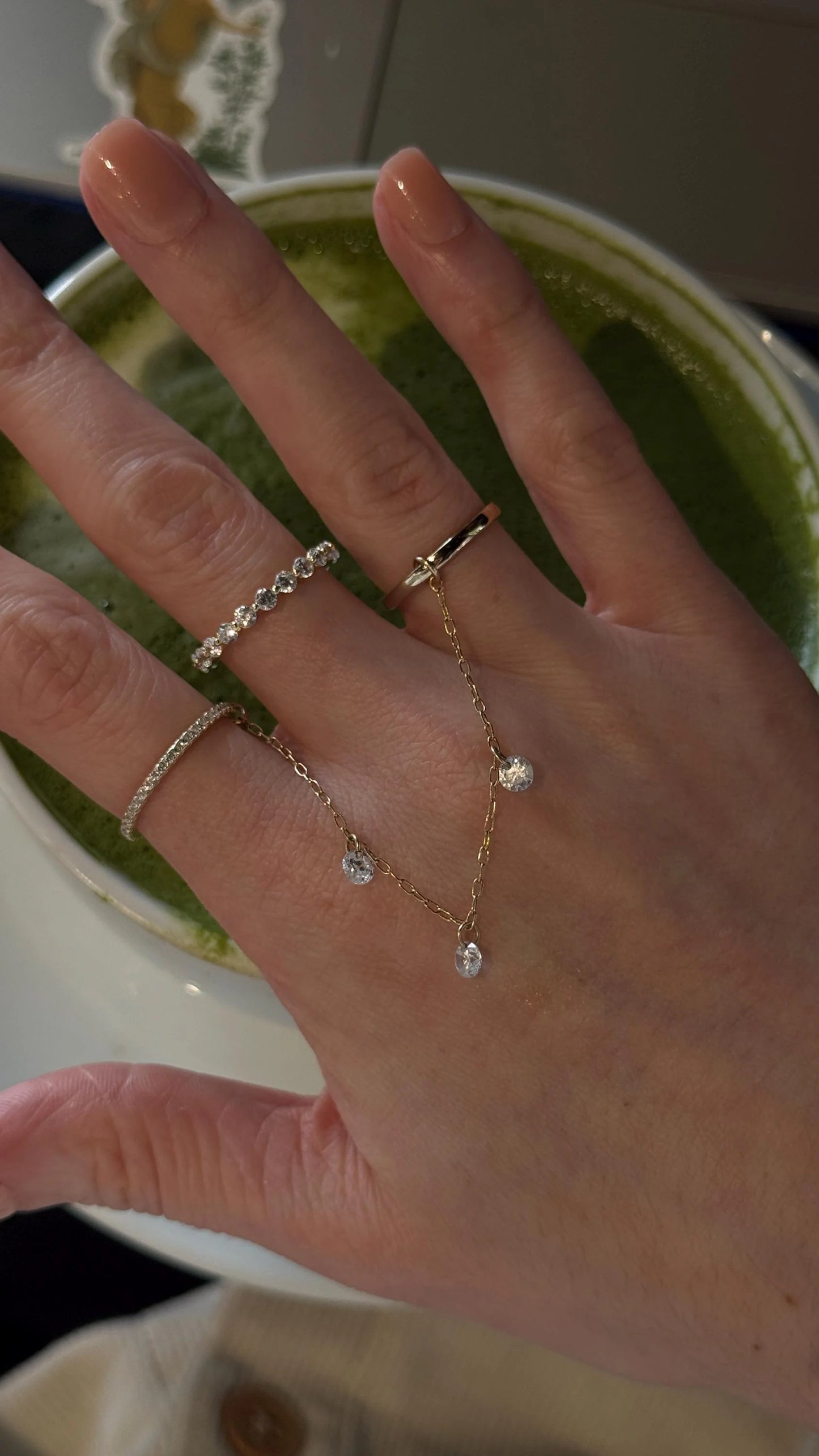 925 Full Eternity Diamond Band Ring  · Round Brilliant Cut · Anniversary Engagement Thick Gold Ring · Classic Stackable Ring · Comfort Fit