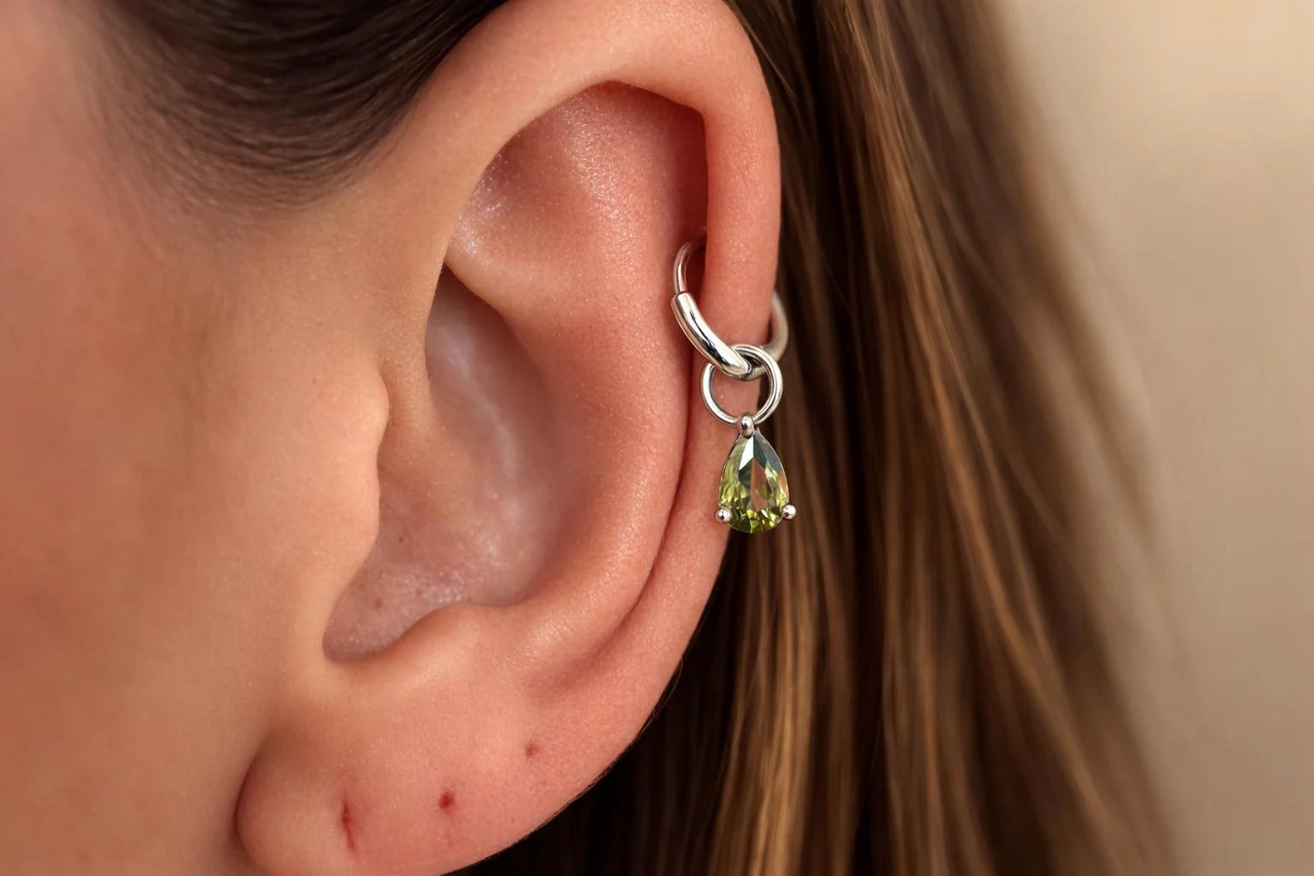 ss925 Add on Earring Charm · Build Your Own Earrings · Water Drop Star Olive Rainbow Charm for Hoops · One charm per quantity · Easy DIY