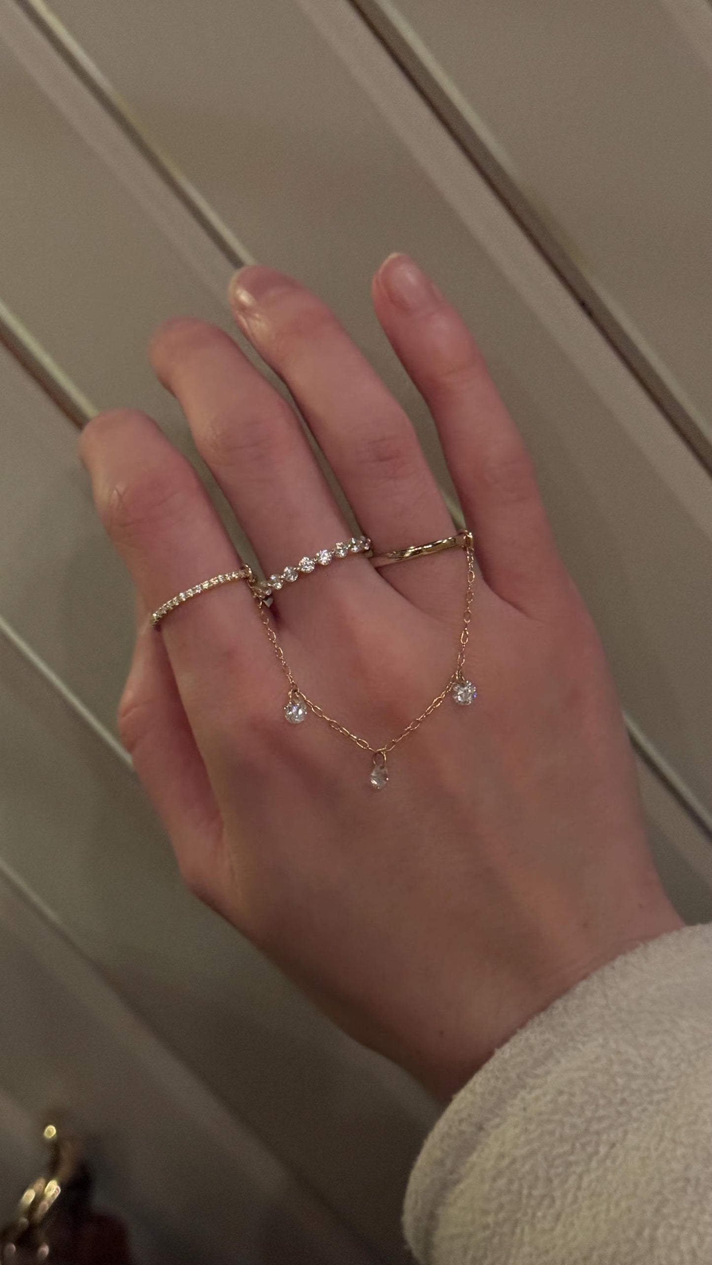 Connector Chain for Rings · Diamond Chain Band Ring · 14k Gold Filled Hand Ring Chain Add On · Easy DIY · Single Chain Piece