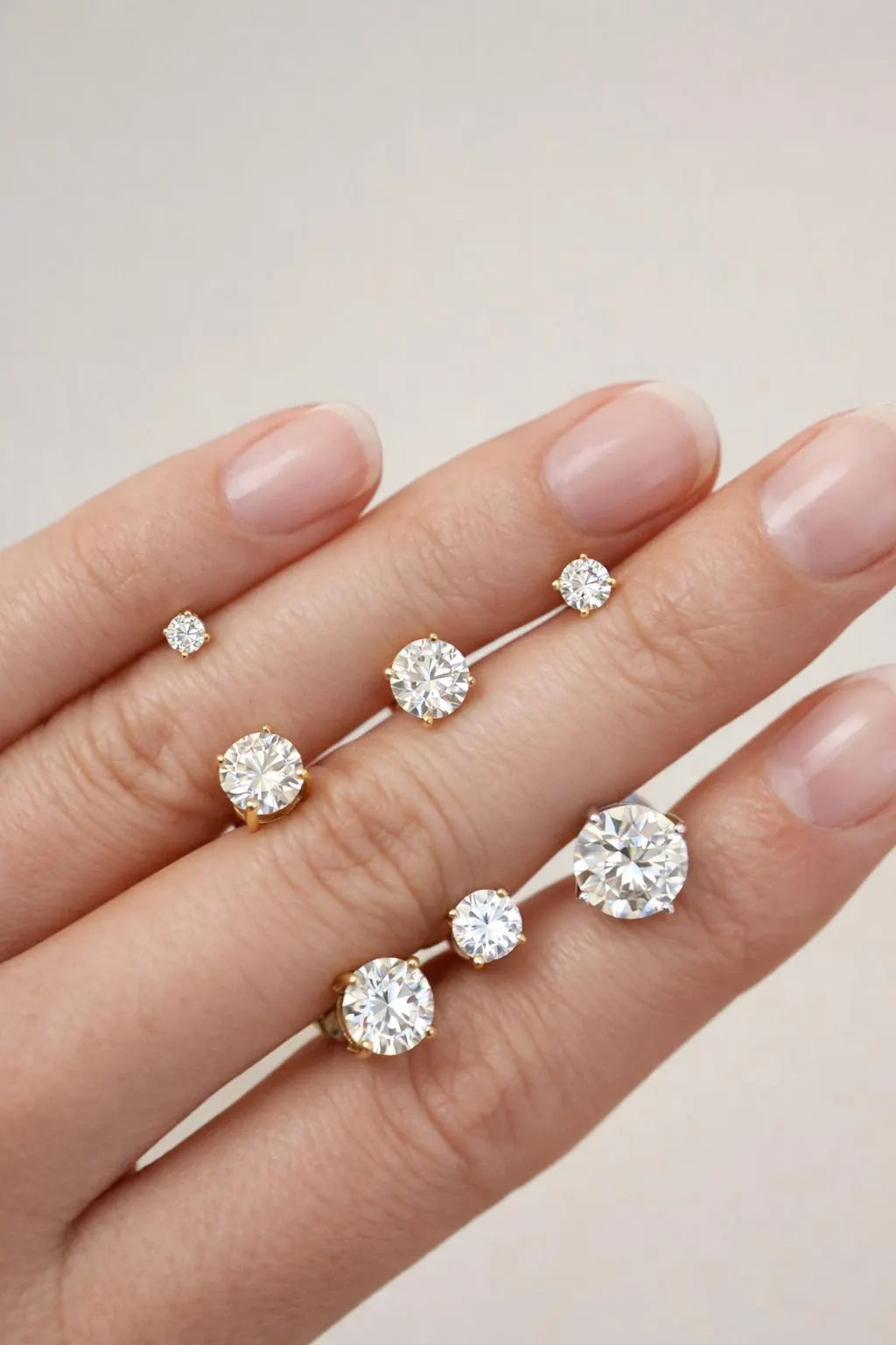 Certified VVS1 Moissanite Diamond Earrings · Screw Back · Round Cut Studs 925 Sterling Silver · 0.44ctw to 8ctw · Ethical Sourcing