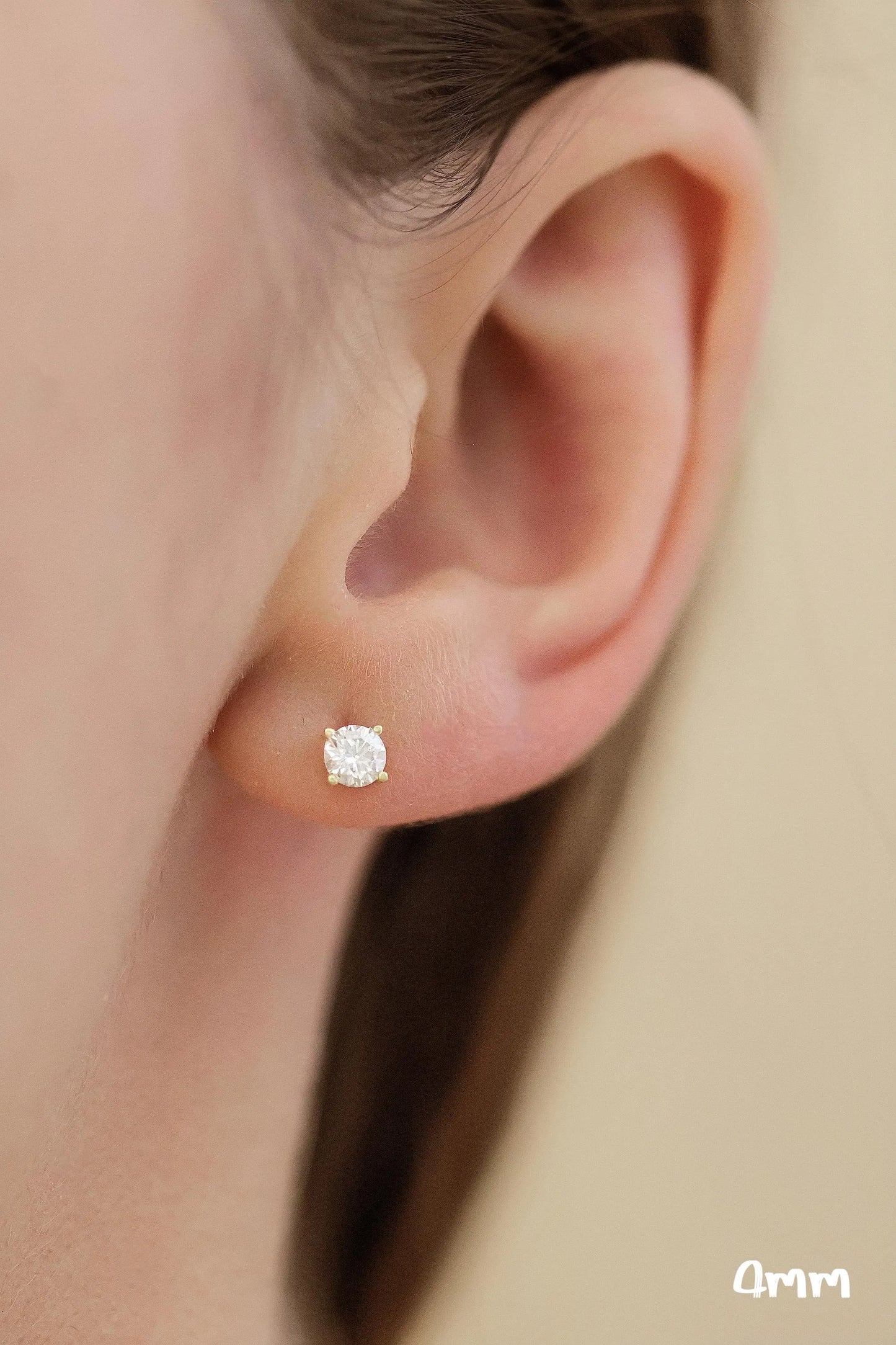 Certified VVS1 Moissanite Diamond Earrings · Screw Back · Round Cut Studs 925 Sterling Silver · 0.44ctw to 8ctw · Ethical Sourcing