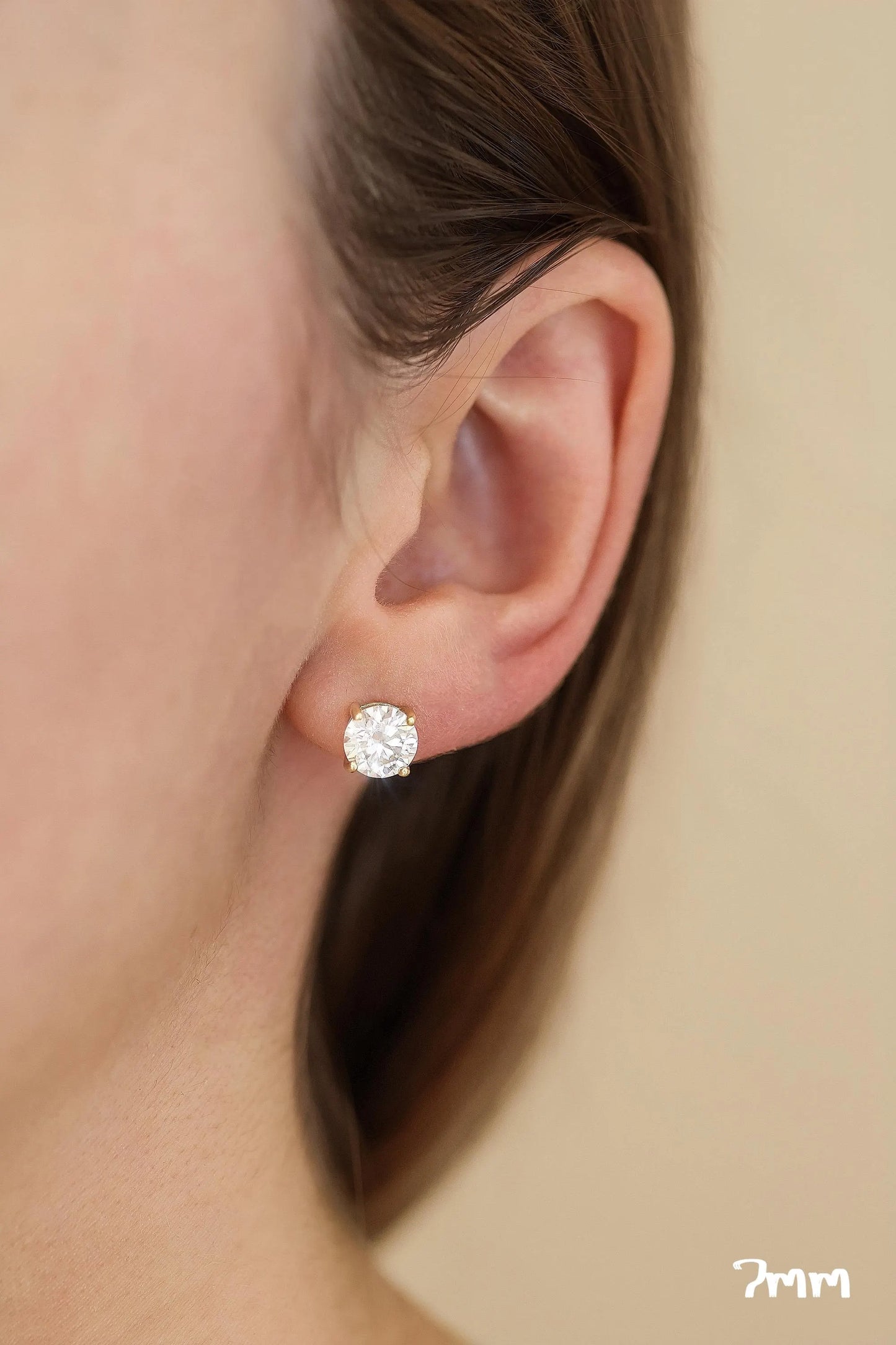 Certified VVS1 Moissanite Diamond Earrings · Screw Back · Round Cut Studs 925 Sterling Silver · 0.44ctw to 8ctw · Ethical Sourcing