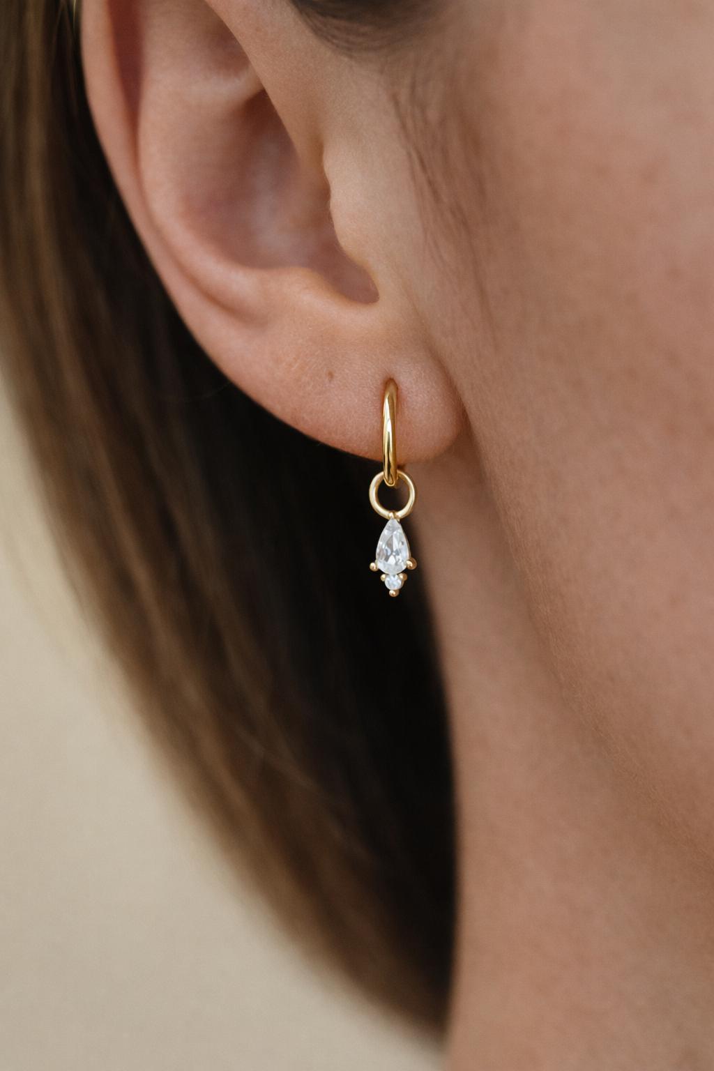 ss925 Add on Earring Charm · Build Your Own Earrings · Water Drop Star Moon Heart Charm for Hoops · One charm per quantity · Easy DIY