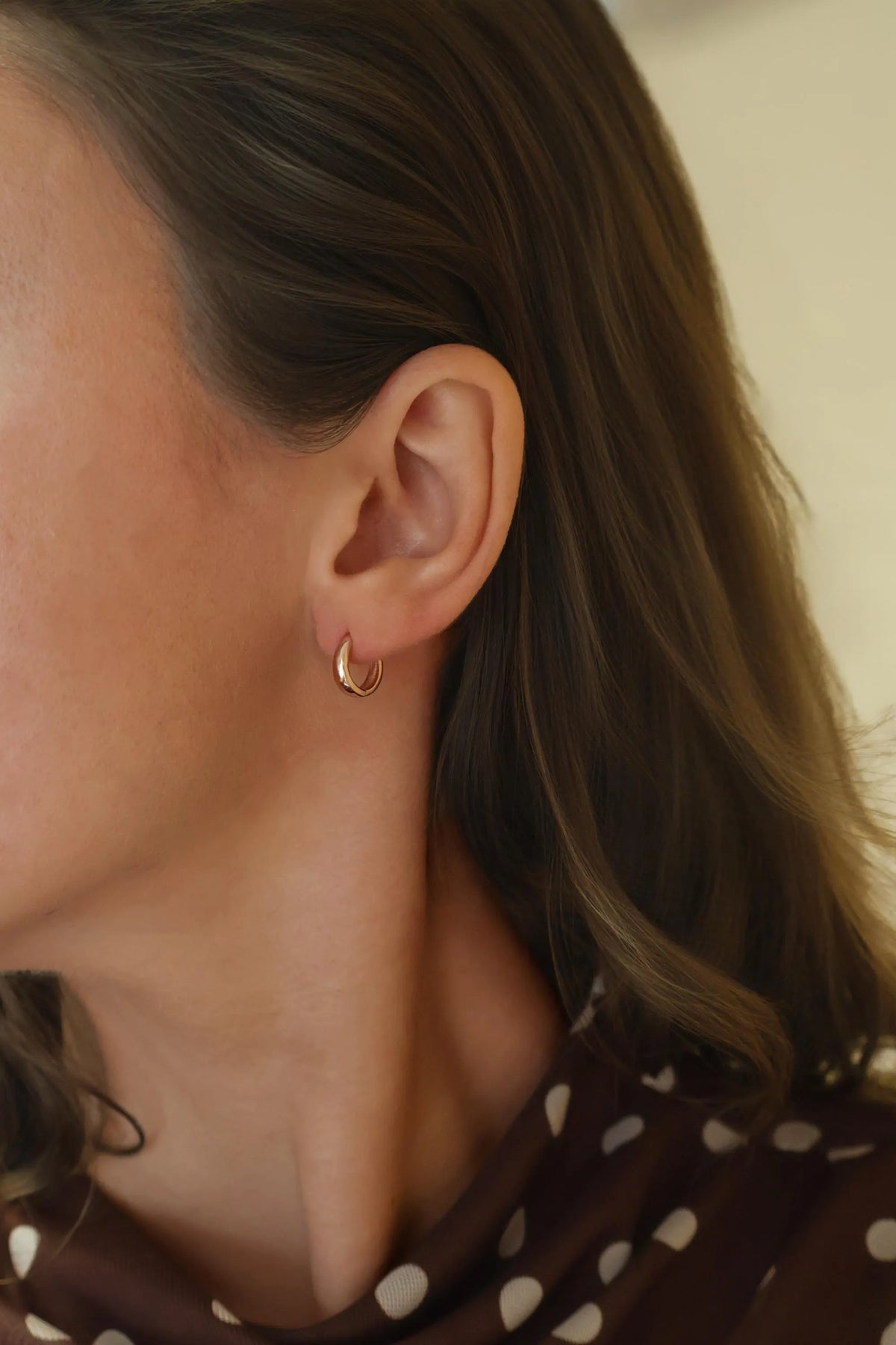 12mm Rose Gold Hoop Earrings · Sterling Silver Baby Huggies