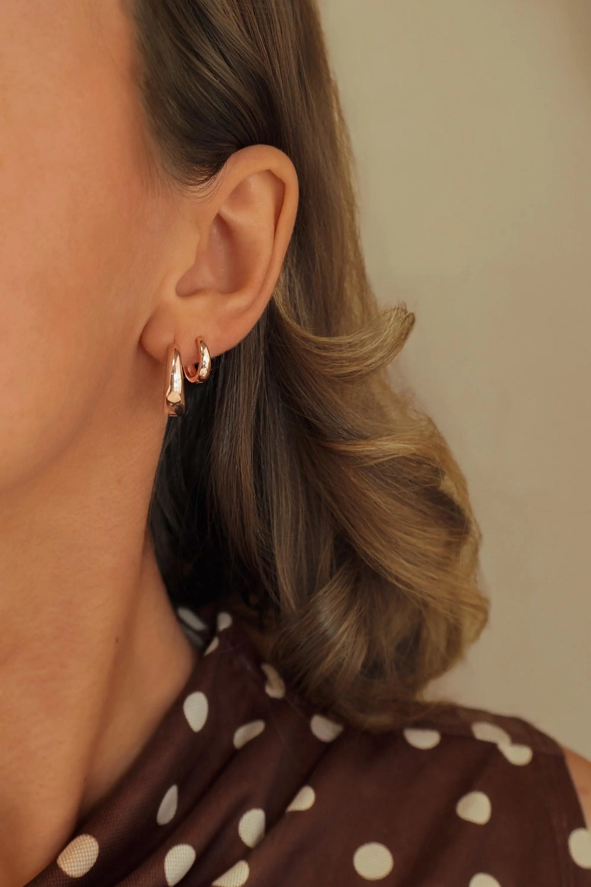 12mm Rose Gold Hoop Earrings · Sterling Silver Baby Huggies