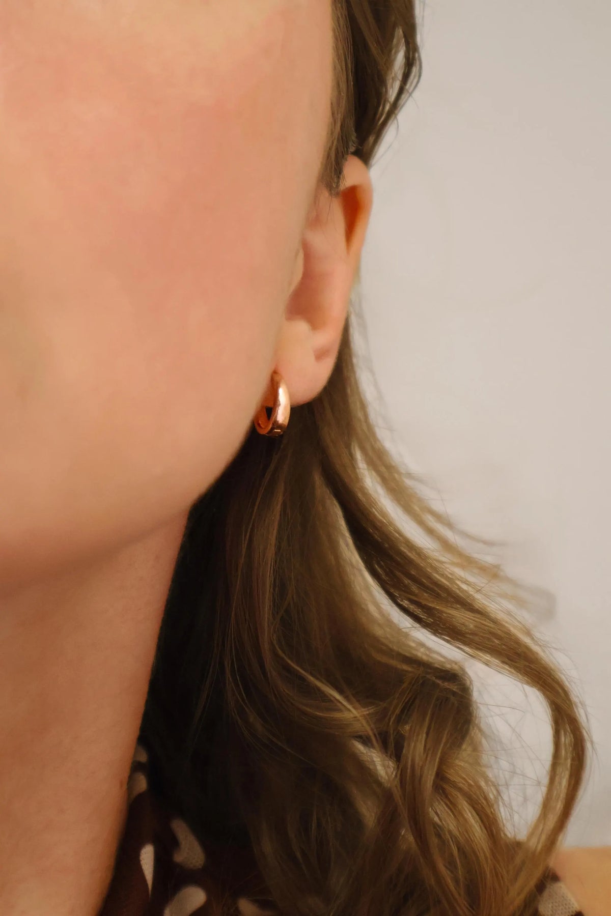 12mm Rose Gold Hoop Earrings · Sterling Silver Baby Huggies
