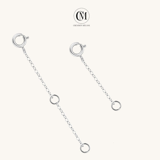 925 Sterling Silver Handmade Extender ∙ 1 2 3 4 inches ∙ Necklace extender