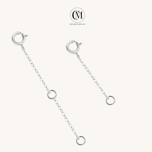 Rallonge faite à la main en argent sterling | 1 2 3 4 pouces | Chaîne d'extension | Ajouter à votre collier ou bracelet | Ajout de chaîne