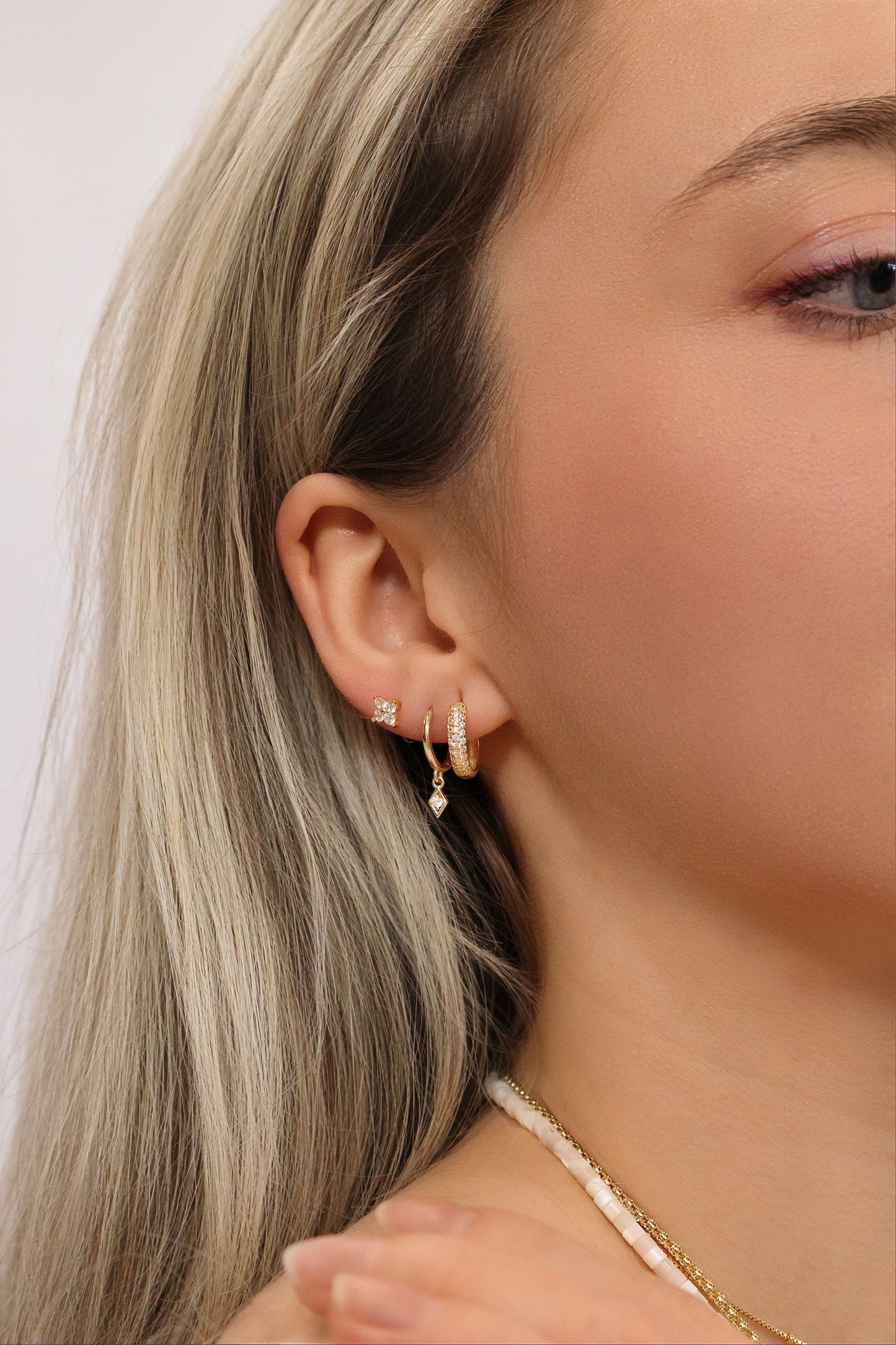 Pave Diamond Hoops ∙ 18k Gold 925 Sterling Silver ∙ AAA+ Micro Paved CZ Hoops Earrings For Women ∙ 10mm