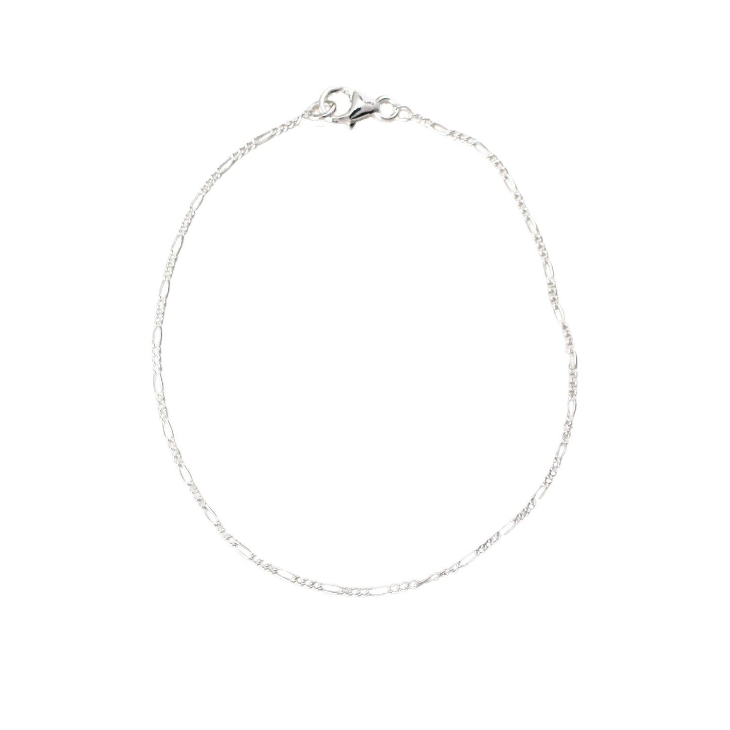 925 Sterling Silver Figaro Bracelet ∙ Dainty Bracelet For Women