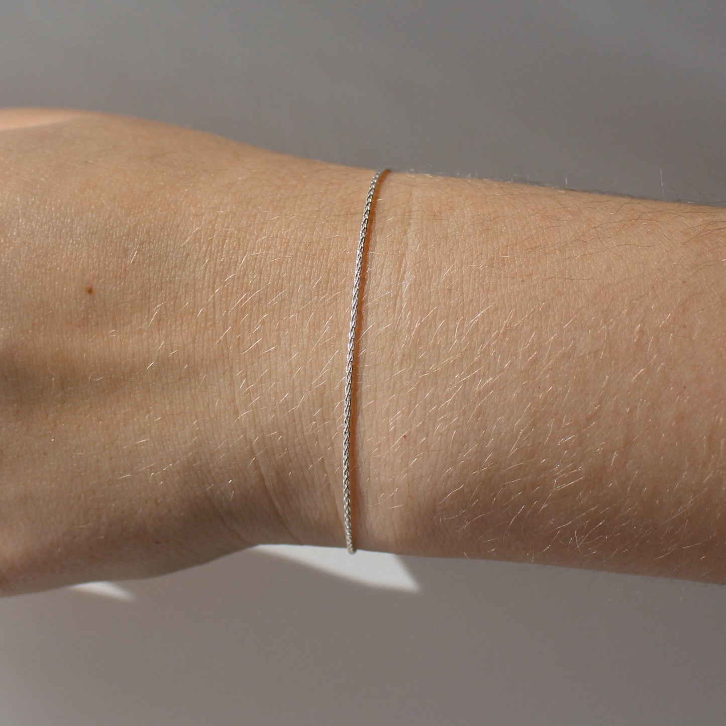 925 Sterling Silver Bracelet ∙ Small Wheat Chain Bracelet For Her