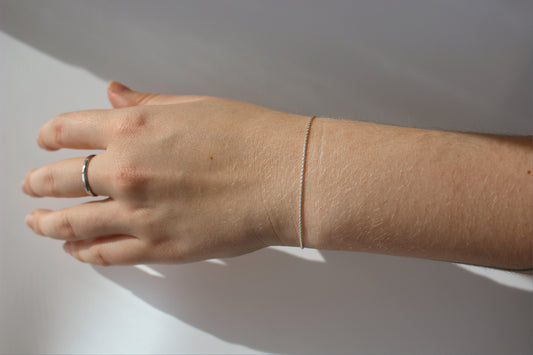 925 Sterling Silver Bracelet ∙ Small Wheat Chain Bracelet For Her