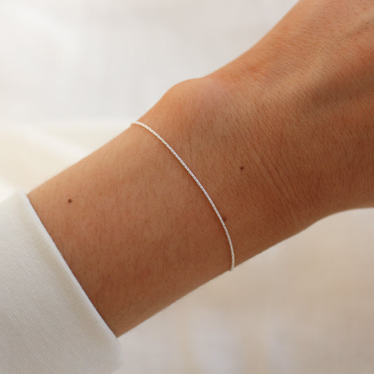 Waterproof ∙ Solid 925 Sterling Silver Snake Bracelet ∙ Dainty Chain For Women