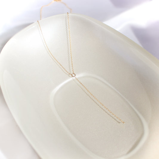Dainty Y Necklace In 14K Gold Filled ∙ Elegant Lariat Necklace