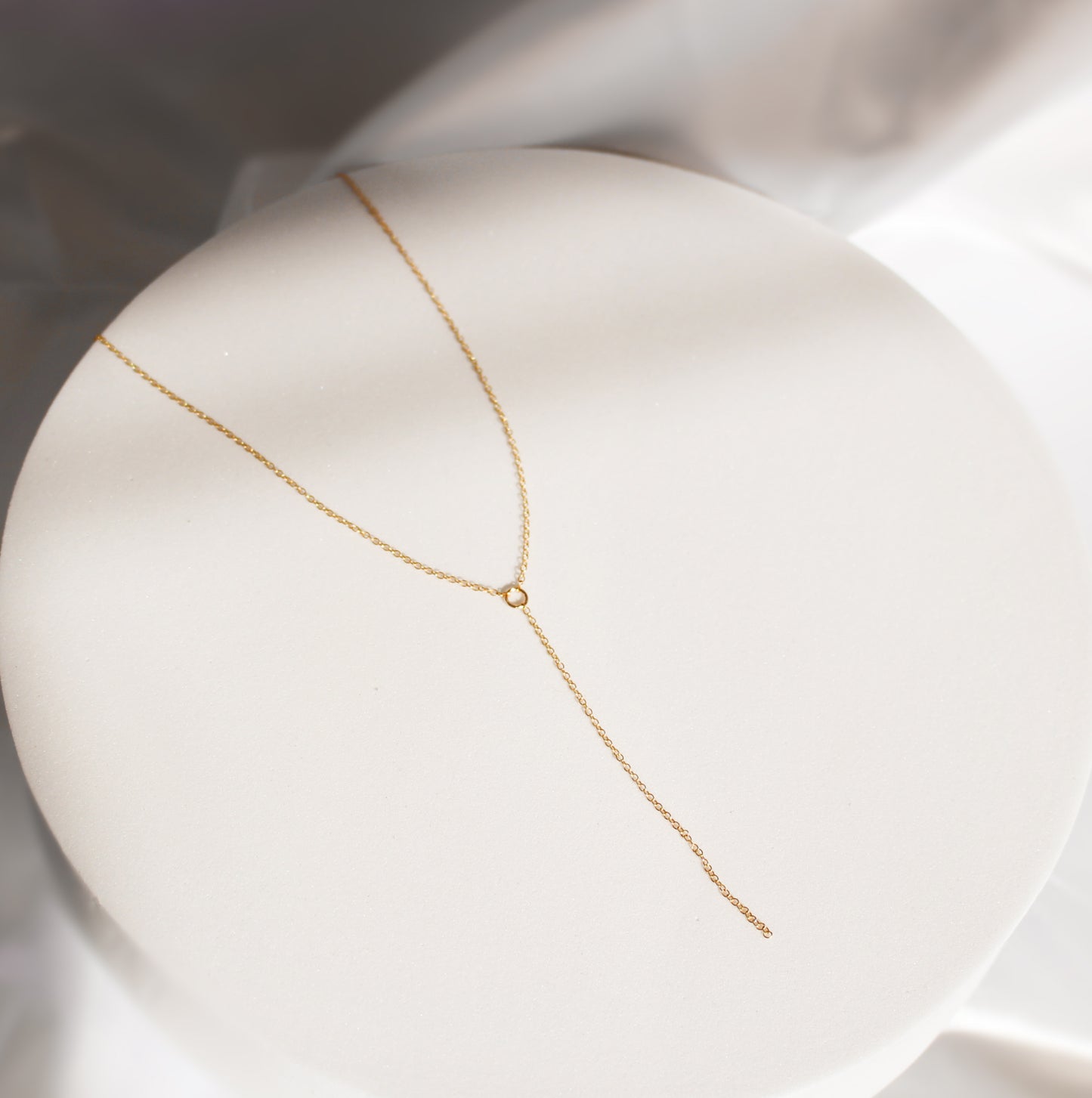 Dainty Y Necklace In 14K Gold Filled ∙ Elegant Lariat Necklace