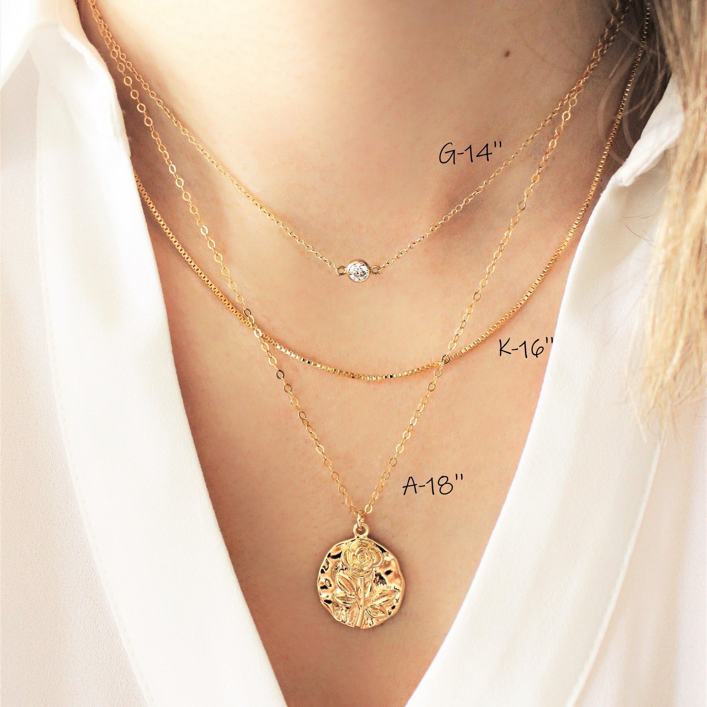 Essentials 14k gold filled necklaces - Gold chain ∙ Choker necklace ∙ Snake Box cable figure rope Ball