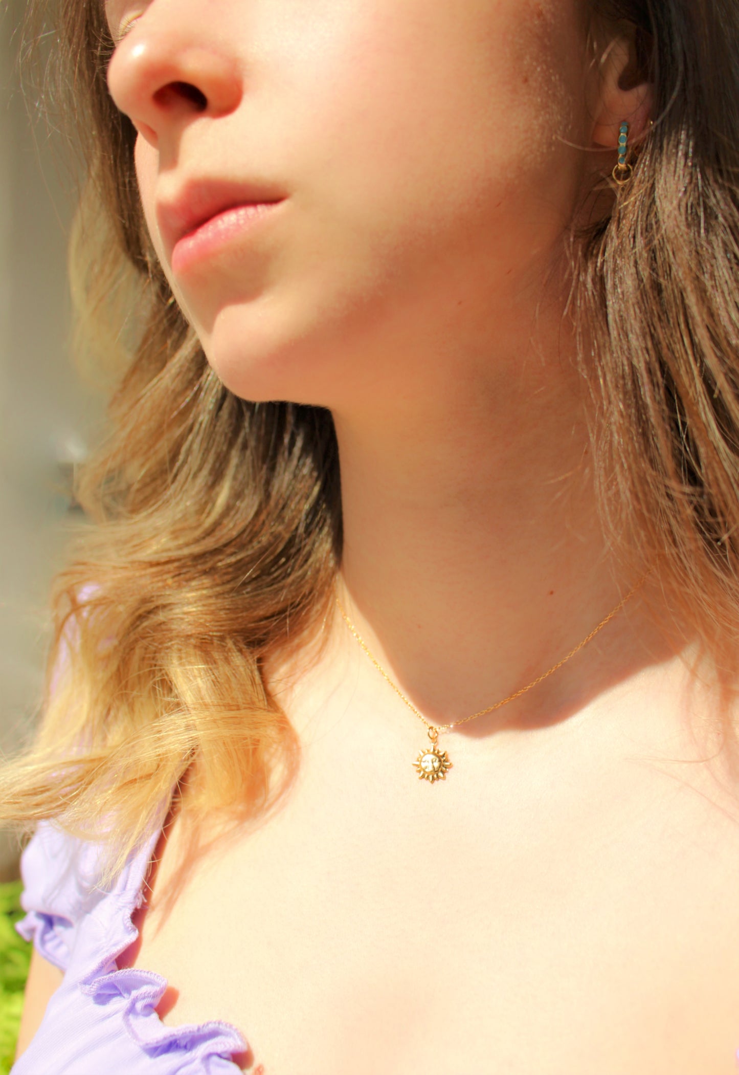 Smiling Sun - Necklace in 14k Gold Filled