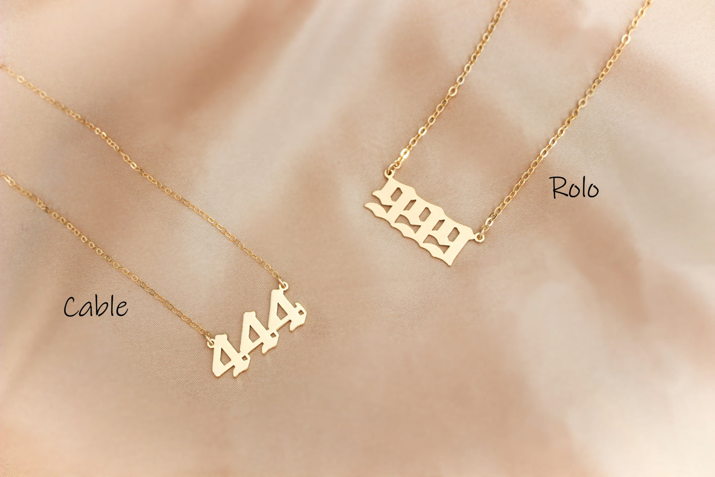 Angel Number Necklace In Gold Filled or Sterling Silver