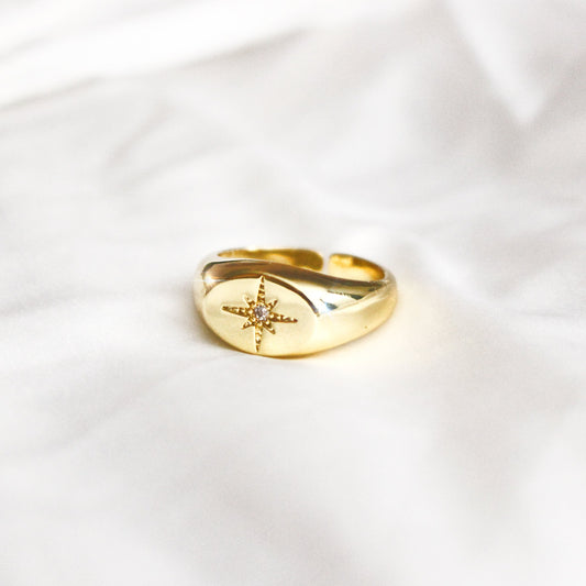 North Star Ring One size 7.5 ∙ Jewelry Stackable Ring ∙ Constellation Star Signet Ring ∙ Bridesmaid gift