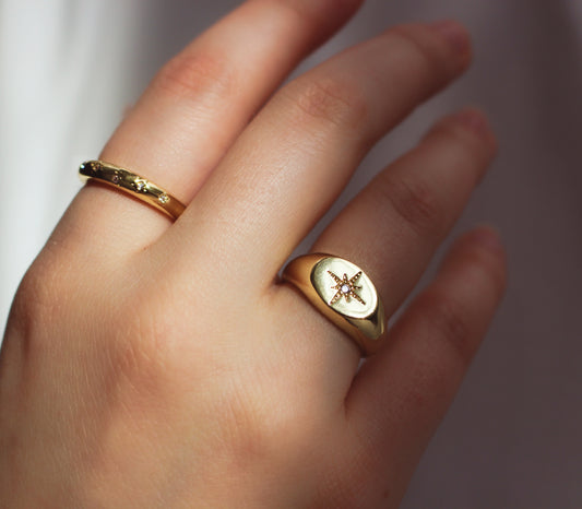 North Star Ring One size 7.5 ∙ Jewelry Stackable Ring ∙ Constellation Star Signet Ring ∙ Bridesmaid gift