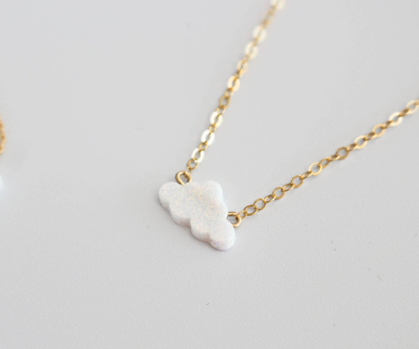 DREAMER - Cloud Opal Necklace ∙ White Opal Necklace ∙ Gold Filled Or Sterling Silver Necklace ∙ Fire Opal necklace