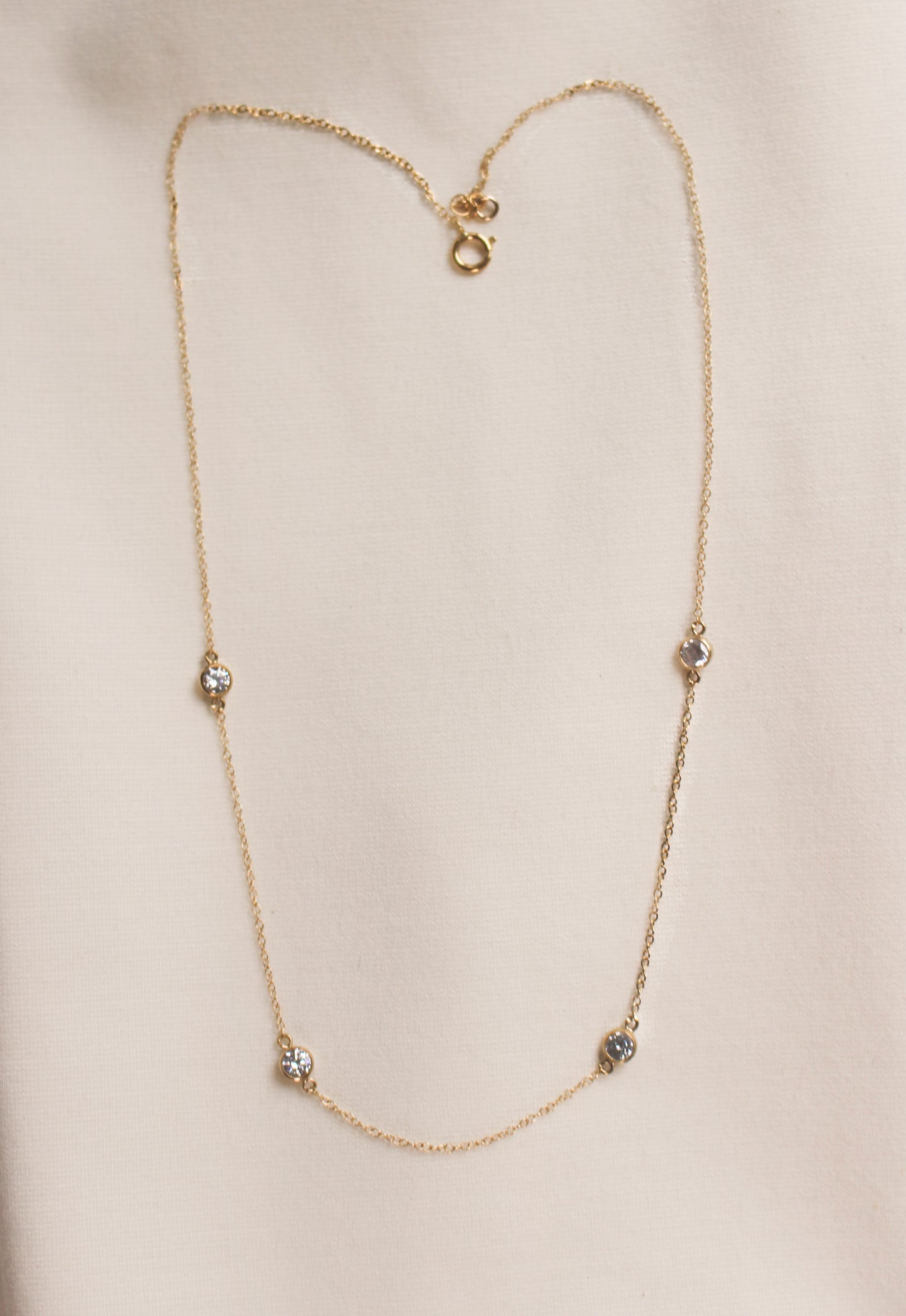 MILAN - 14K Gold Filled Dainty Zircon Necklace Coin