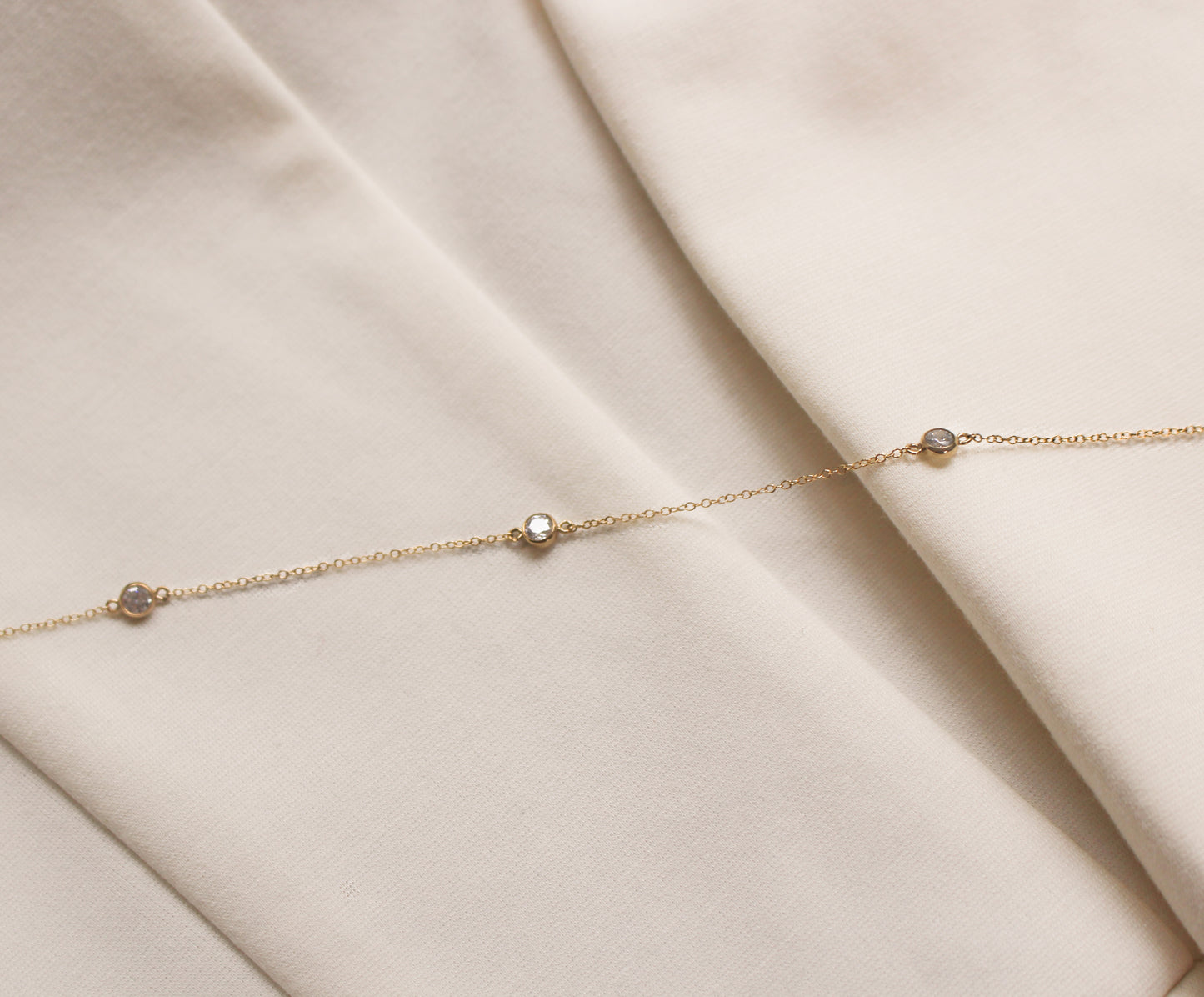 MILAN - 14K Gold Filled Dainty Zircon Necklace Coin