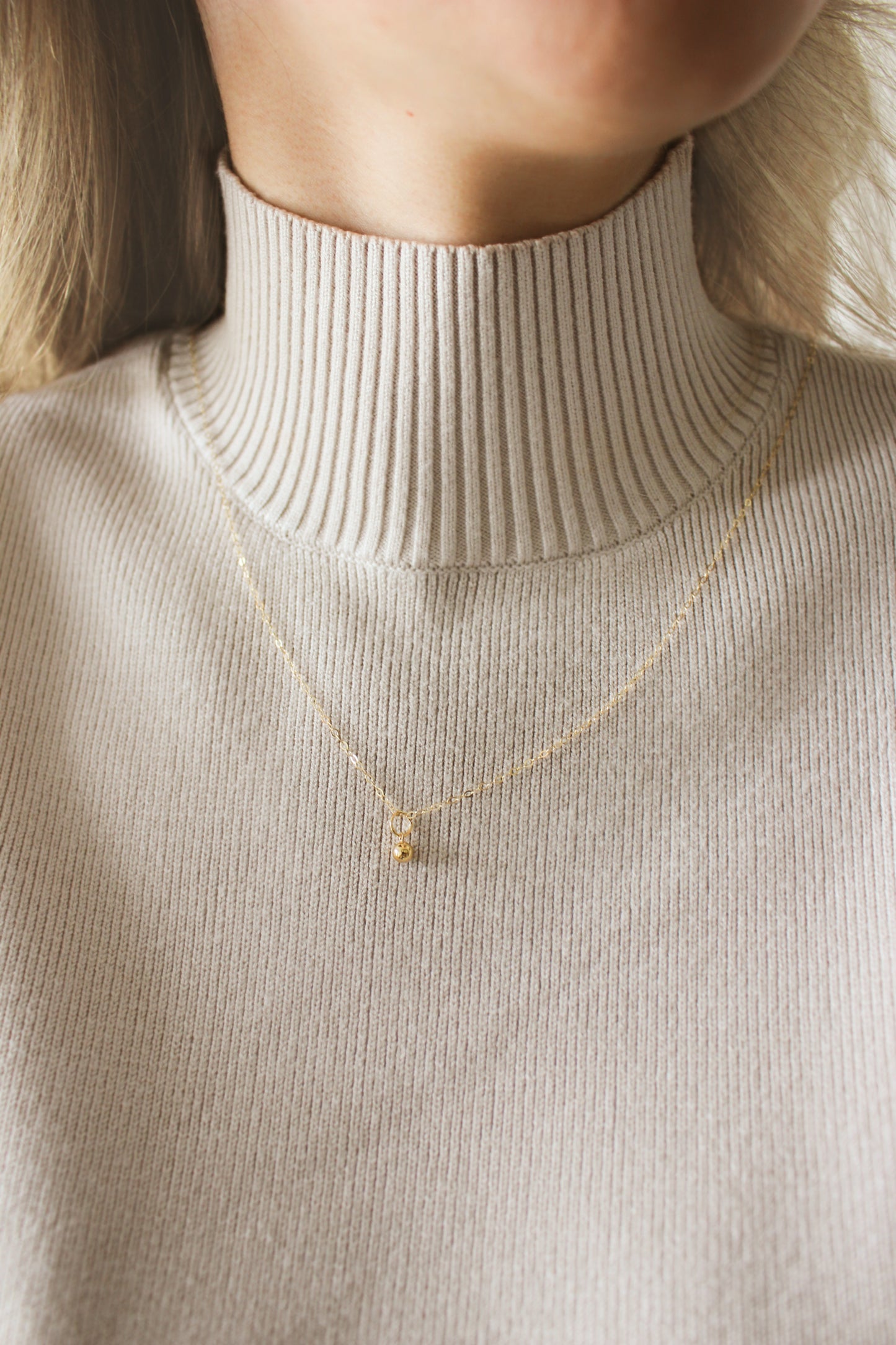 Aesthetic 14K Gold Filled Ball Necklace ∙ 4mm