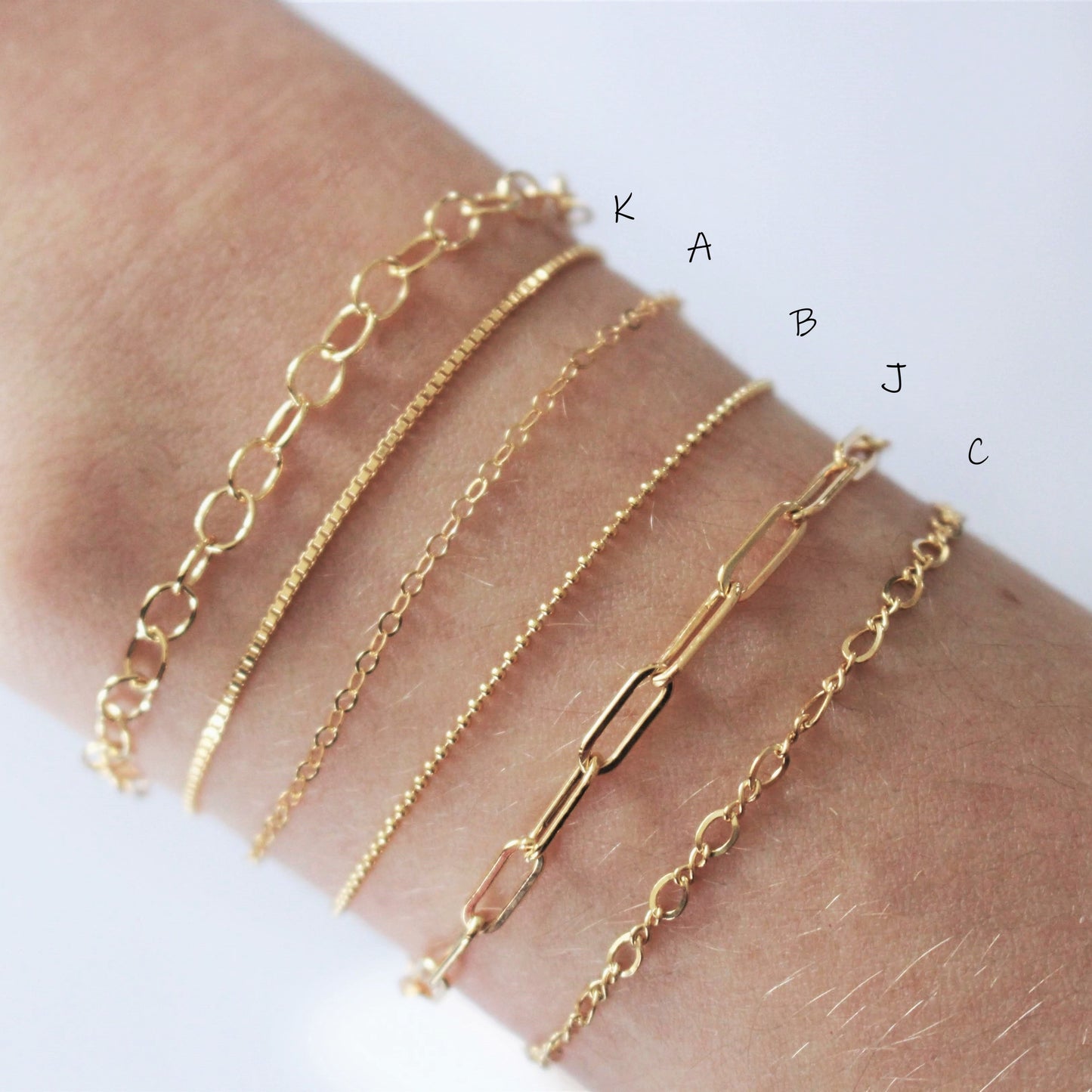 Bracelet 14k or rempli ∙ Chaîne or 14k ∙ Tous les jours ∙ Bijou 14k de qualité ∙ Bracelet minimaliste simple demoiselle d'honneur & mariage