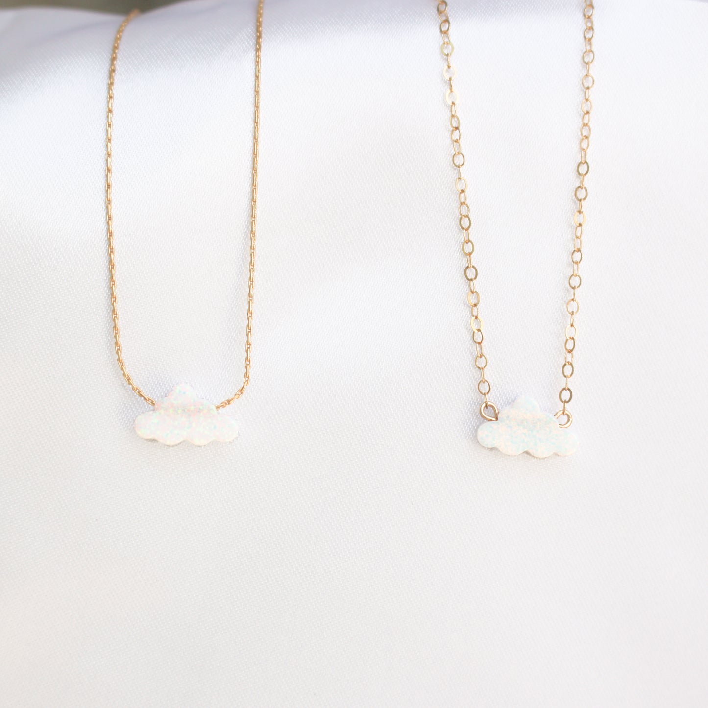 DREAMER - Cloud Opal Necklace ∙ White Opal Necklace ∙ Gold Filled Or Sterling Silver Necklace ∙ Fire Opal necklace