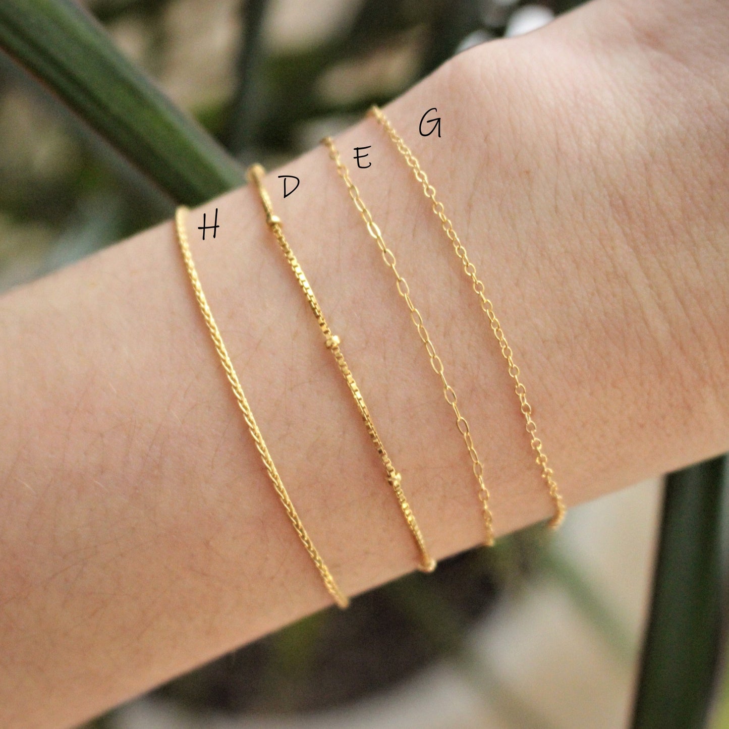 Bracelet 14k or rempli ∙ Chaîne or 14k ∙ Tous les jours ∙ Bijou 14k de qualité ∙ Bracelet minimaliste simple demoiselle d'honneur & mariage
