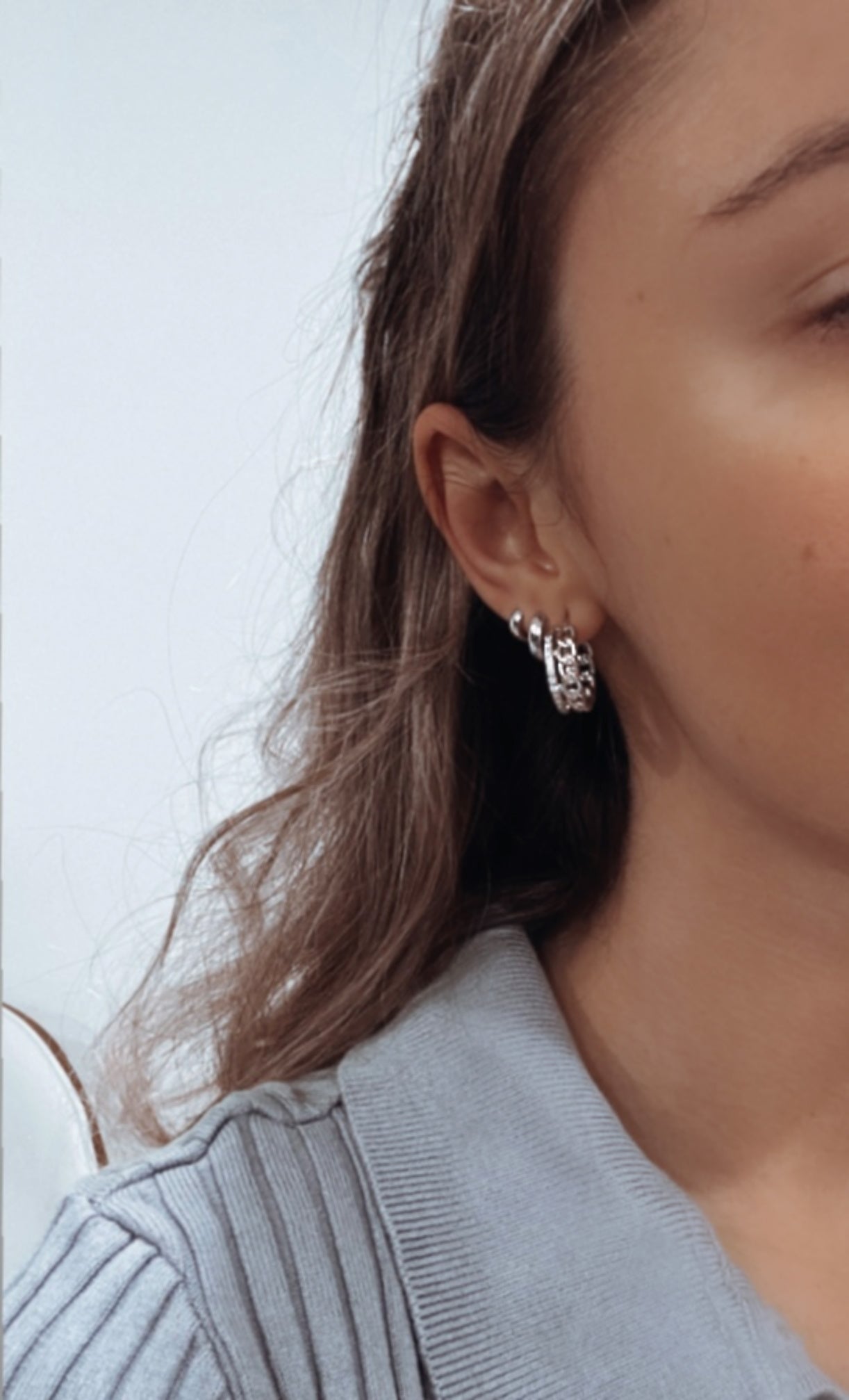 Boucles d'oreilles minimalistes en argent sterling 925 | Créoles Huggies Argent | 8,5 ou 12 mm | 1 paire