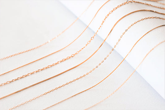 14k ROSE Gold Filled Necklace ∙ Waterproof ∙ Rose Gold Chain ∙ Choker Cable Necklace ∙ Dainty Jewelry For Everyday ∙ Gift for her