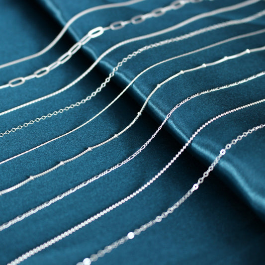 925 sterling silver necklaces ∙ 9 styles of dainty minimalist chains