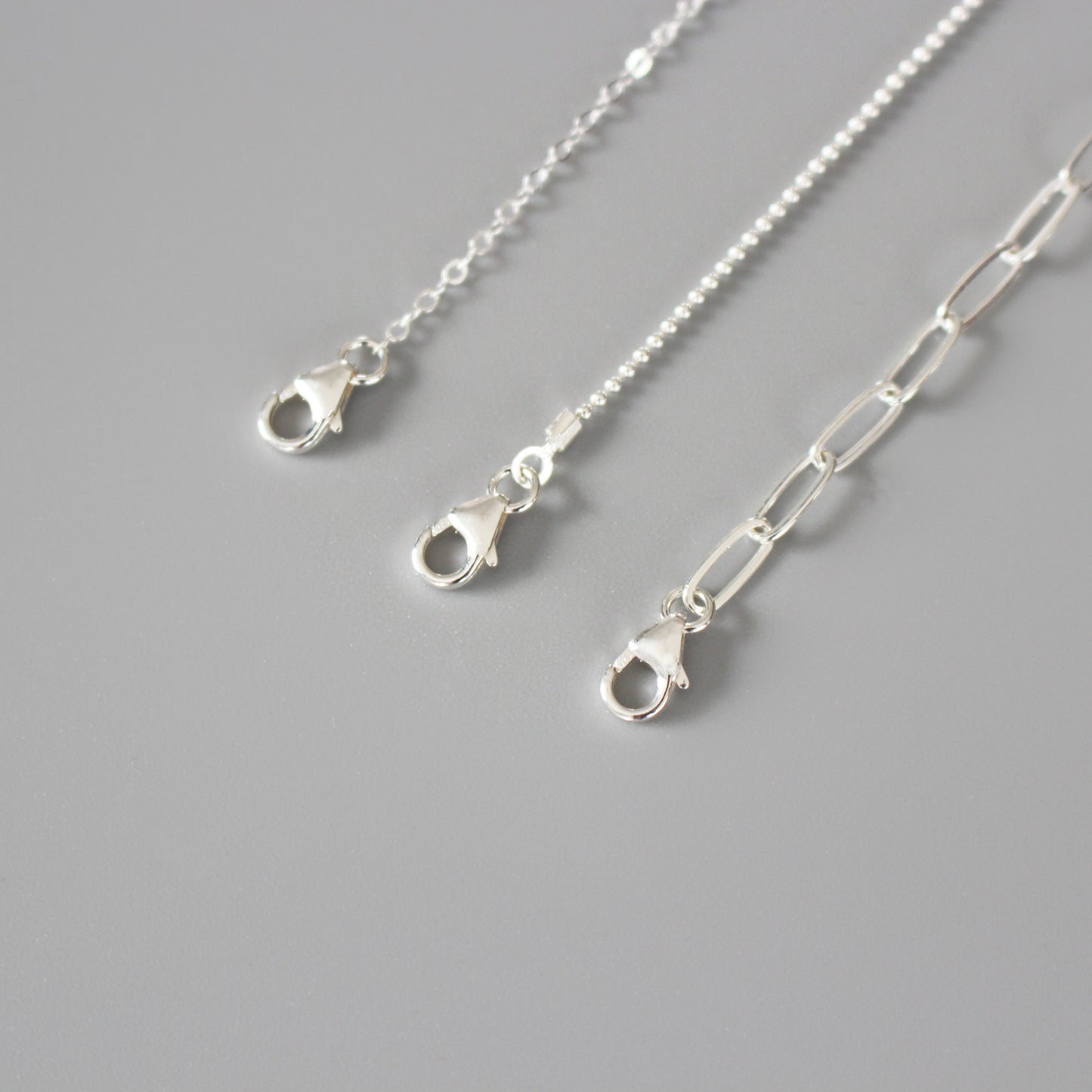 925 sterling silver bracelets ∙ 9 styles of dainty minimalist chains