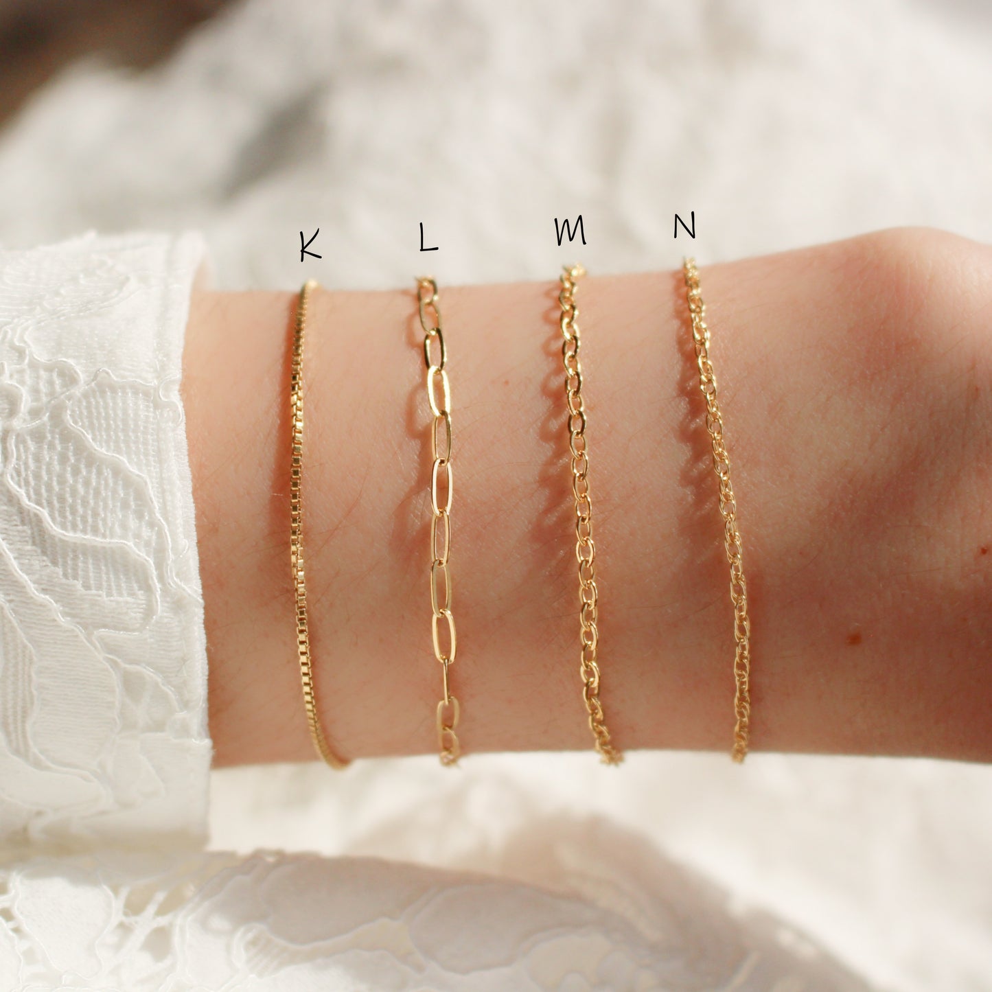 Bracelet 14k or rempli ∙ Chaîne or 14k ∙ Tous les jours ∙ Bijou 14k de qualité ∙ Bracelet minimaliste simple demoiselle d'honneur & mariage