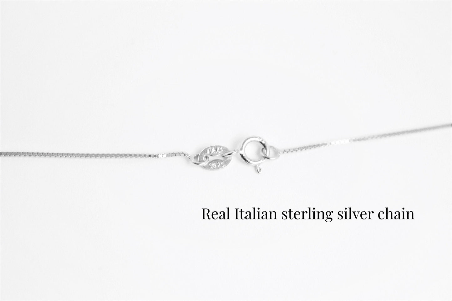 Genuine Italian 925 sterling silver chain ∙ 16 or 18 inches ∙ Short thin chain ∙ Dainty Minimalist jewelry ∙ Cable , Box or Snake chain