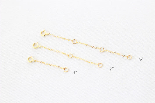 14K Gold Filled Extender for Necklace or Bracelet ∙ 1 2 3 4 5 inches