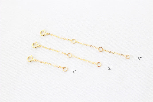 Rallonge pour collier ou bracelet en or rempli 14k | 1 2 3 4 pouces | Chaîne d'extension | Ajouter à votre collier ou bracelet