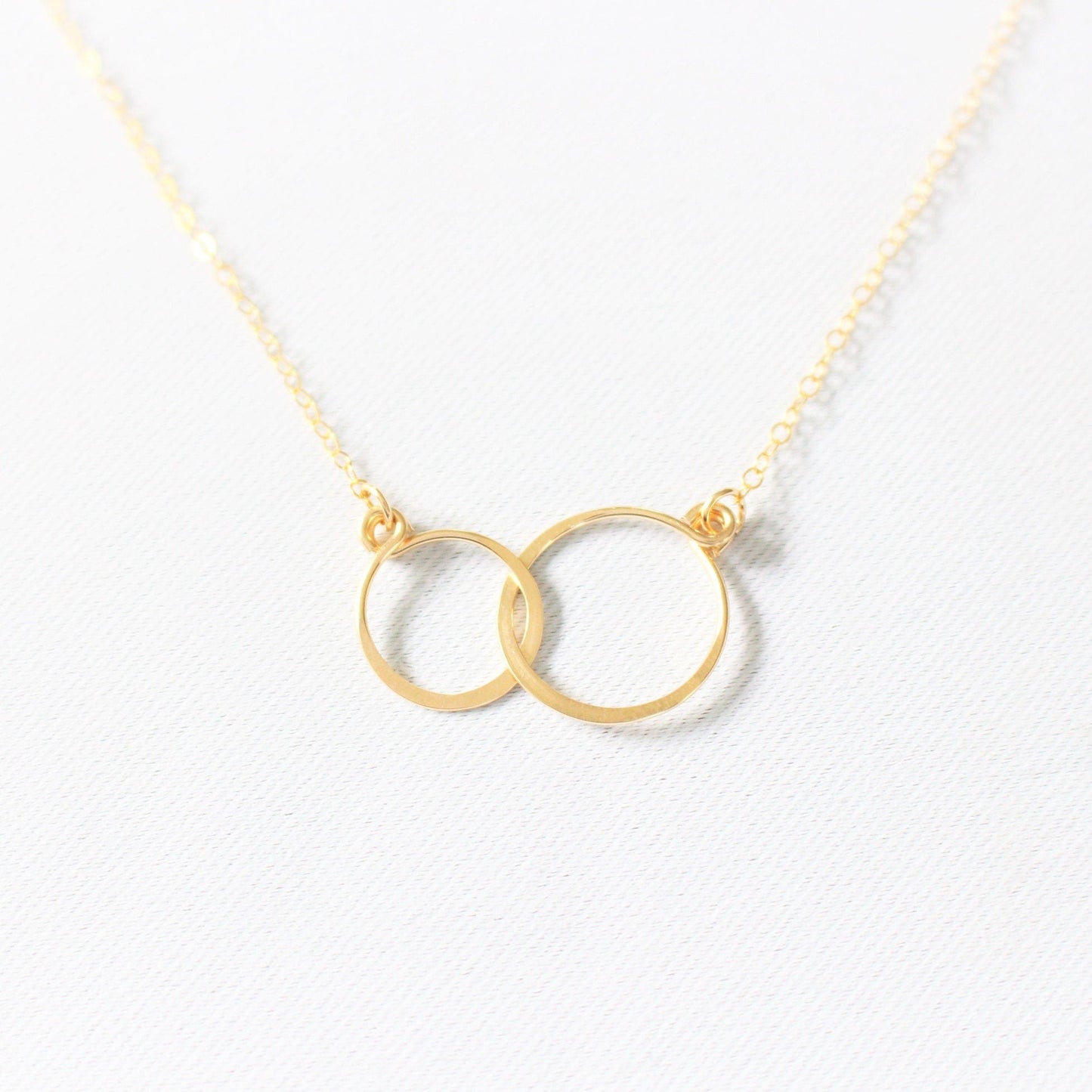 Forever Necklace in 14K gold filled ∙ Dainty gold necklace for women ∙ Infinity Eternity Jewelry ∙ Gift for women ∙ 2 circles
