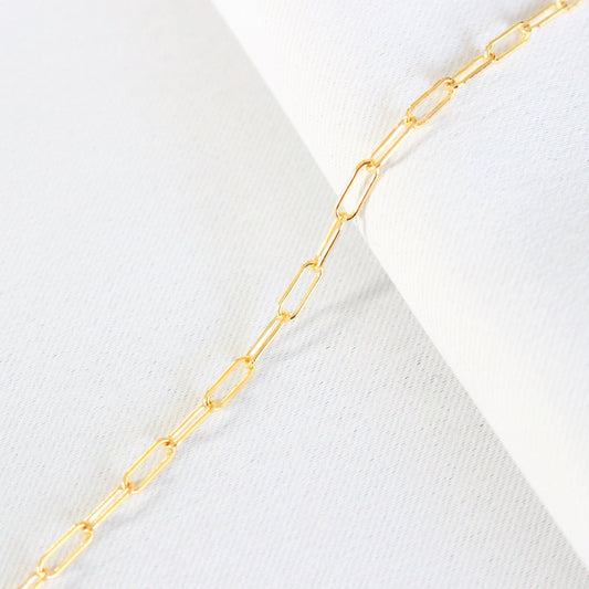 14k gold filled necklace ∙ Paperclip chain ∙ 3*8.8 mm