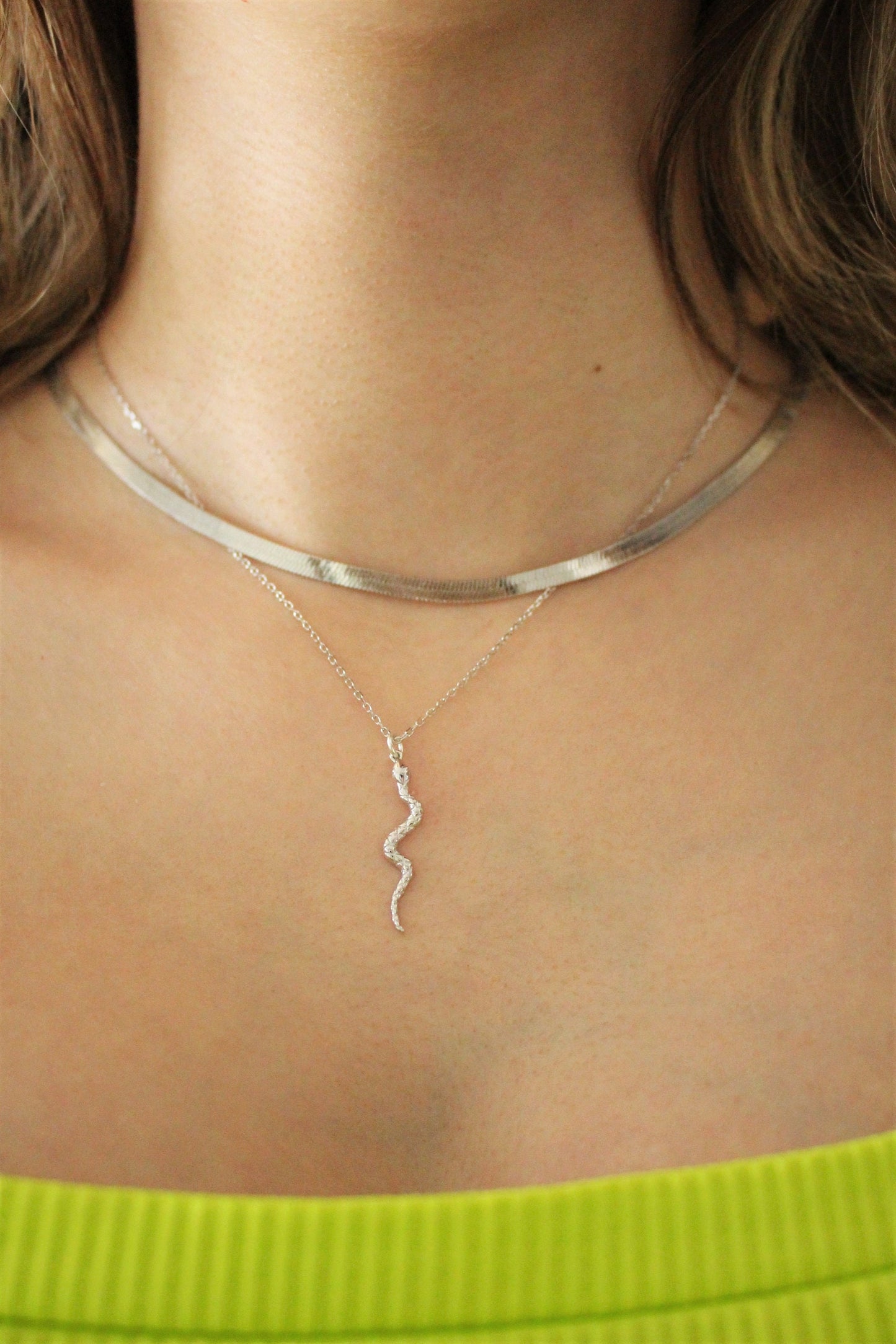 Sterling Silver Snake Collar 925 Overlay necklace Jewel Necklace necklace jumper Snake necklace simple gift chain pendant