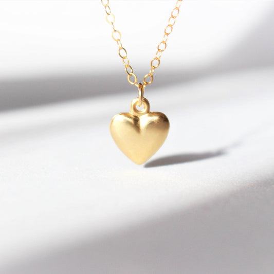 Fine 14k gold fill heart necklace