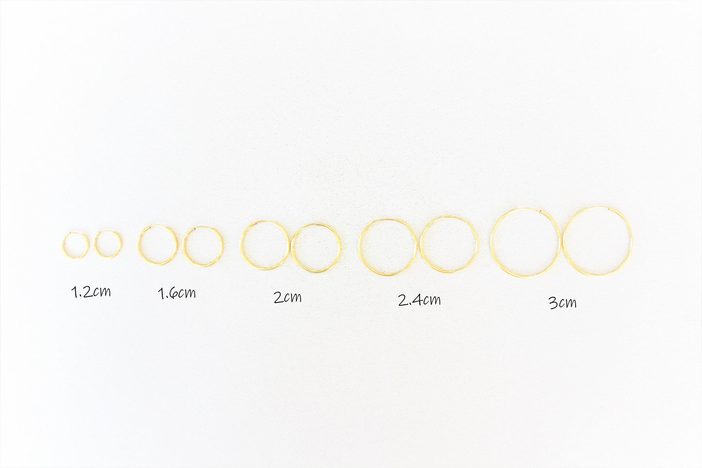 14kt gold filled hoops earrings ∙ Minimalist Creole earrings ∙ 1 pair ∙ Long lasting earrings tiny simple