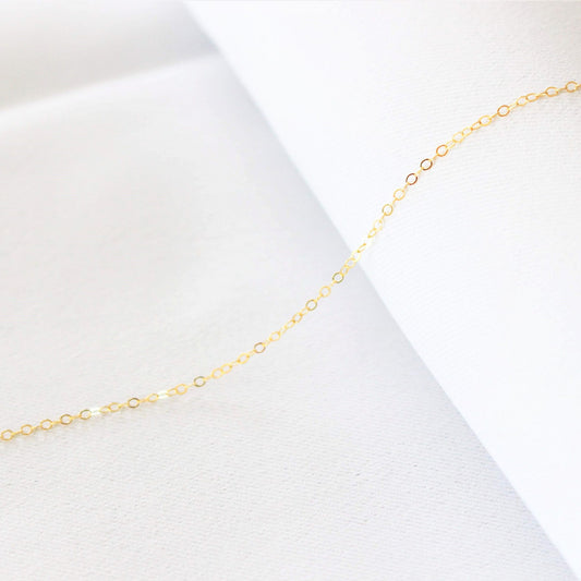 14k gold filled flat cable chain | 14 to 20'' | 1.6x1.9mm | 14k Gold filled necklace | Choker necklace | Minimalist chain for women