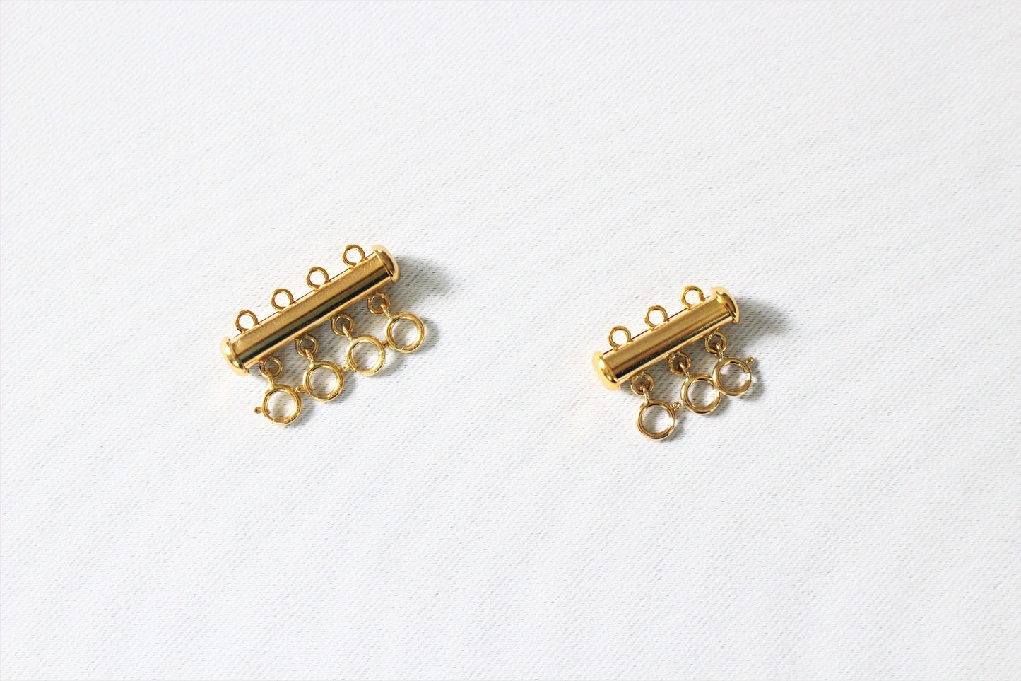 Fermoir à glissière en Or rempli 14k ou Argent sterling 925 · Relieur de colliers · Évite aux colliers de s'entremêler · Empêche les chaînes de tourner