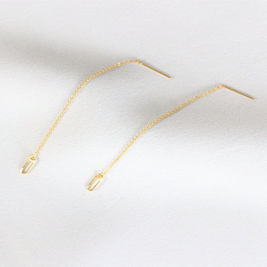 Long Threader Chain Earrings in 14k Gold Filled