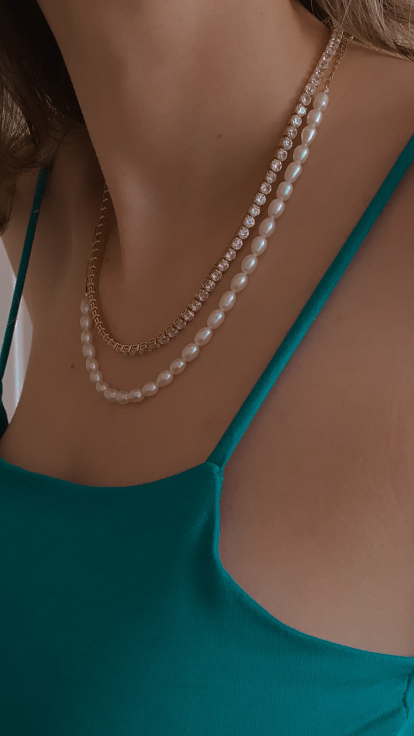 Tennis Necklace ∙ Necklaces For Women ∙ Diamond Tennis ∙ Crystal row necklace ∙ Cubic Zirconia Necklace