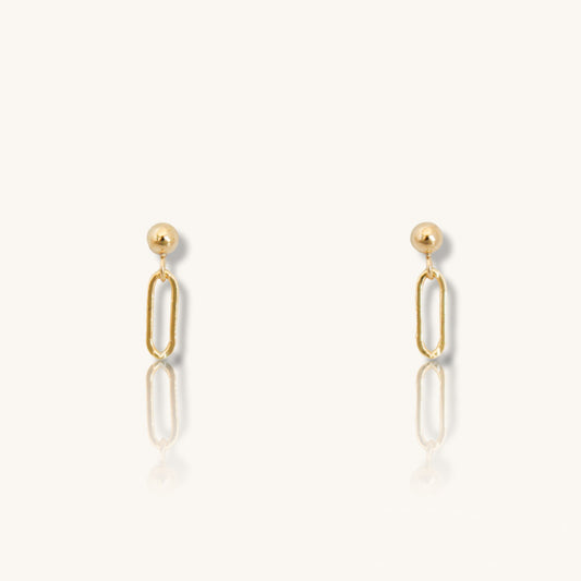 Genuine 14k Gold Filled Earrings ∙ Pendant rectangle rings stud ∙ Birthday Gift ∙ Minimalist jewel ∙ Bridesmaid gift ∙ Cute dainty